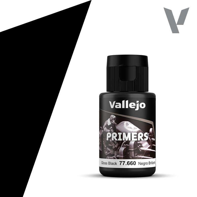 Vallejo Primers - Gloss Black- 77660 - 32ml